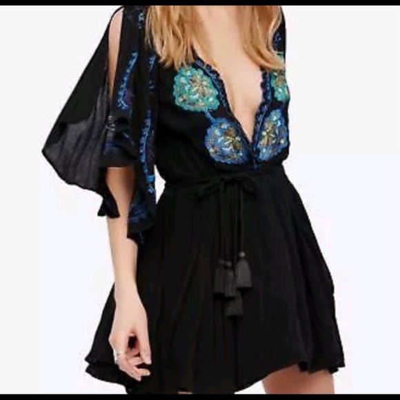 Free People Cora Boho Embroidered Mini Dress - Picture 7 of 13